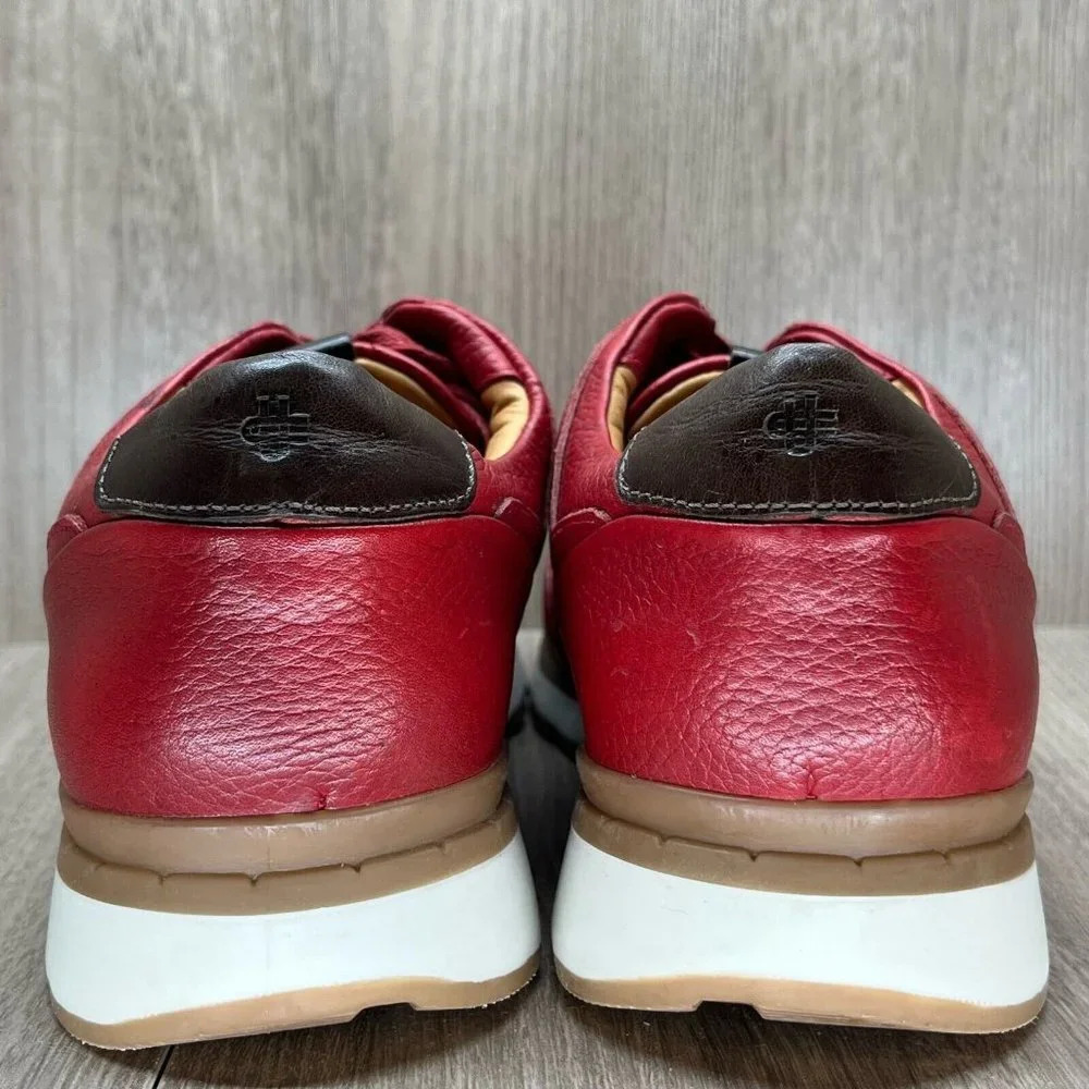 Brothers United Red Leather Sneakers - Picture 4 of 12